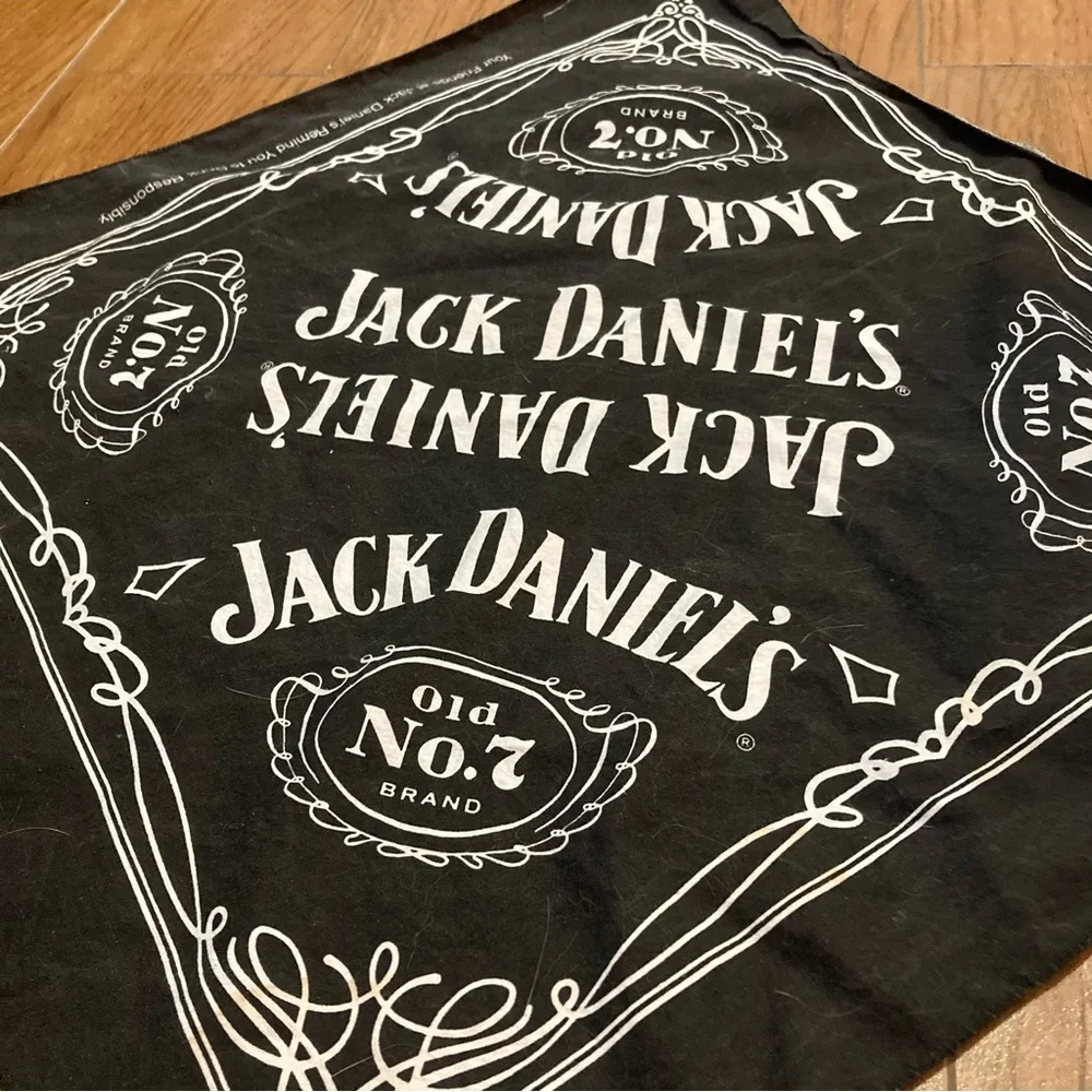 Jack Daniels Old No. 7 21” Black Handkerchief Bandana